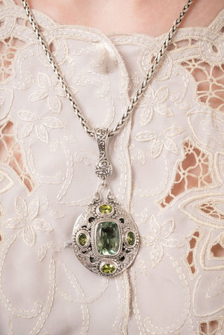 Saves The Lost Pendant™ in Sea Green Fluorite & Peridot - Multi Stone - only found at SARDA™