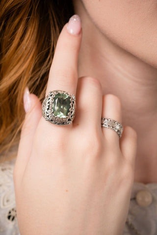 Saves The Lost Ring™ in Sea Green Fluorite - Dinner - only found at SARDA™