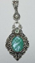 Secured Faith Pendant™ in Sea Green Chalcedony Mother Of Pearl Quartz & Bali Crush™ Mystic Topaz - Multi Stone - only found at SARDA™