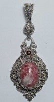 Secured Faith Pendant™ in Thulite & Garnet - Multi Stone - only found at SARDA™