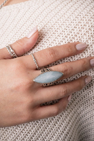 See Evidence U Exist Ring™ in Aquamarine - Dinner - only found at SARDA™