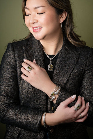 Seek Wisdom Bangle™ in Olive Quartz - Bangle - only found at SARDA™