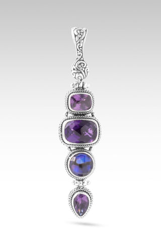Seen U Move Mountain Pendant™ in Hydrothermal Lab Created Amethyst, Royal Purple Abalone & Quartz, Plum Lab Created Sapphire & Amethyst - Multi Stone - only found at SARDA™