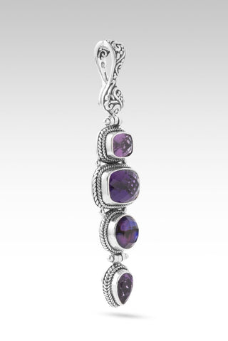Seen U Move Mountain Pendant™ in Hydrothermal Lab Created Amethyst, Royal Purple Abalone & Quartz, Plum Lab Created Sapphire & Amethyst - Multi Stone - only found at SARDA™