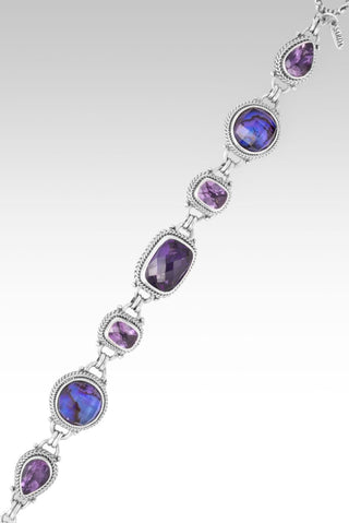 Seen U Move Mountains Bracelet™ in Hydrothermal Lab Created Amethyst, Royal Purple Abalone & Quartz, Plum Lab Created Sapphire & Amethyst - Multi Stone - only found at SARDA™