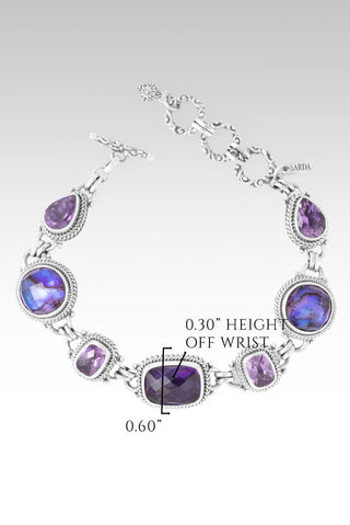 Seen U Move Mountains Bracelet™ in Hydrothermal Lab Created Amethyst, Royal Purple Abalone & Quartz, Plum Lab Created Sapphire & Amethyst - Multi Stone - only found at SARDA™
