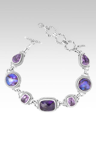 Seen U Move Mountains Bracelet™ in Hydrothermal Lab Created Amethyst, Royal Purple Abalone & Quartz, Plum Lab Created Sapphire & Amethyst - Multi Stone - only found at SARDA™