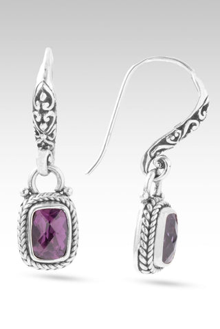 Seen U Move Mountains Earrings™ in Plum Lab Created Sapphire - Bali Wire - only found at SARDA™