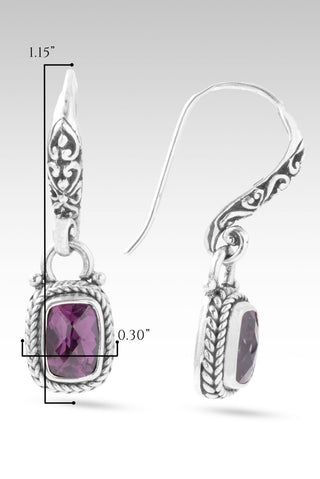 Seen U Move Mountains Earrings™ in Plum Lab Created Sapphire - Bali Wire - only found at SARDA™