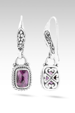 Seen U Move Mountains Earrings™ in Plum Lab Created Sapphire - Bali Wire - only found at SARDA™