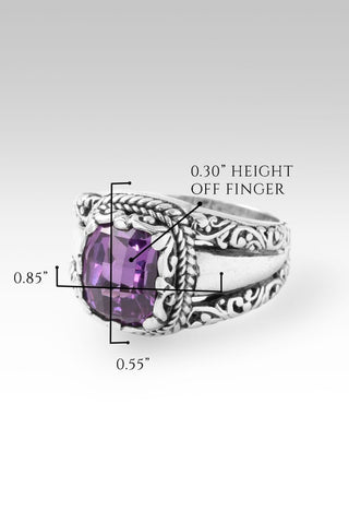 Seen U Move Mountains Ring II™ in Plum Lab Created Sapphire - Dinner - only found at SARDA™