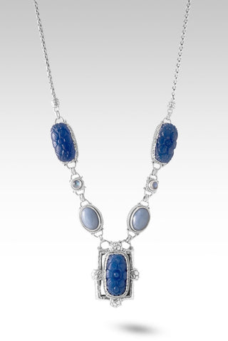 Seen UR Faithfulness Necklace™ in Serenity Blue Chalcedony, Angelite & Rainbow Moonstone - Multi Stone - only found at SARDA™