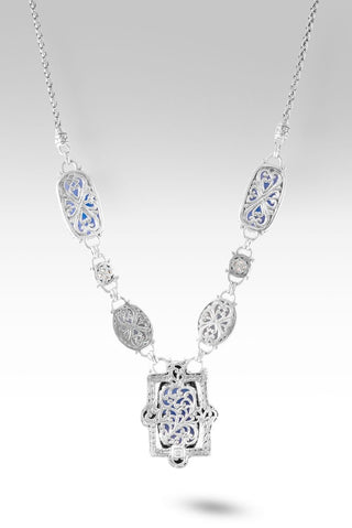 Seen UR Faithfulness Necklace™ in Serenity Blue Chalcedony, Angelite & Rainbow Moonstone - Multi Stone - only found at SARDA™