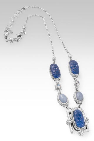 Seen UR Faithfulness Necklace™ in Serenity Blue Chalcedony, Angelite & Rainbow Moonstone - Multi Stone - only found at SARDA™