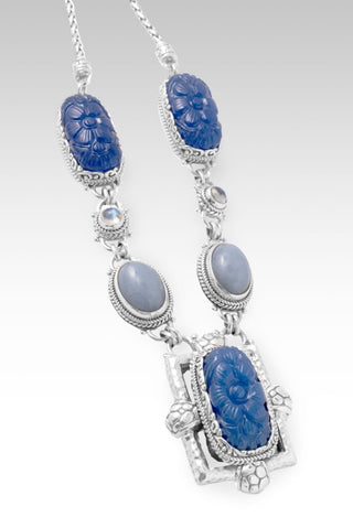 Seen UR Faithfulness Necklace™ in Serenity Blue Chalcedony, Angelite & Rainbow Moonstone - Multi Stone - only found at SARDA™