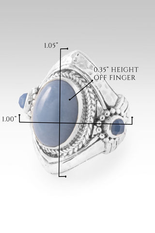 Seen UR Faithfulness Ring II™ in Angelite & Serenity Blue Chalcedony - Statement - only found at SARDA™