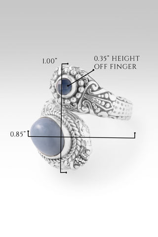 Seen UR Faithfulness Ring™ in Angelite & Serenity Blue Chalcedony - Bypass - only found at SARDA™