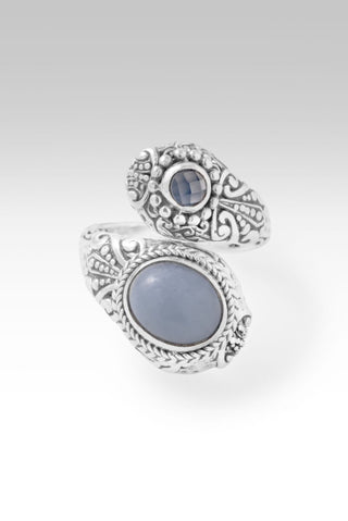 Seen UR Faithfulness Ring™ in Angelite & Serenity Blue Chalcedony - Bypass - only found at SARDA™