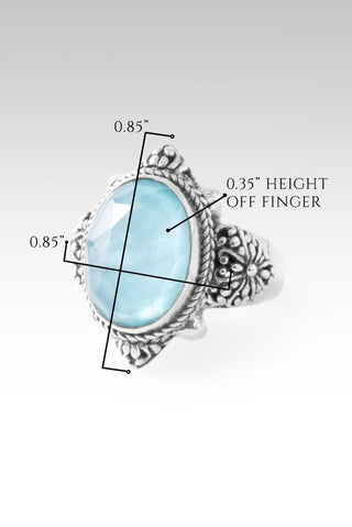 Sees My Worth Ring™ in Paraiba Mother of Pearl Quartz - Dinner - only found at SARDA™