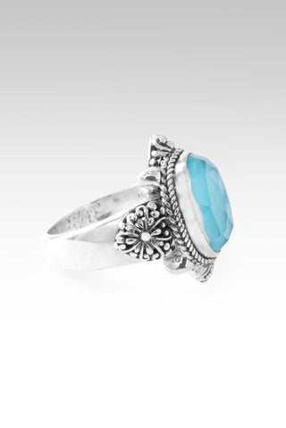 Sees My Worth Ring™ in Paraiba Mother of Pearl Quartz - Dinner - only found at SARDA™
