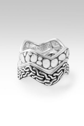 Serene Spirit Ring™ in Chainlink & Watermark - Stackable - only found at SARDA™