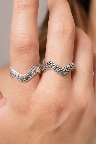 Serene Spirit Ring™ in Chainlink & Watermark - Stackable - only found at SARDA™