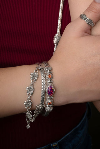 Shake Up All Traditions Bracelet™ in Red Ember Simulated Opal & Ardent™ Mystic Topaz - Multi Stone - only found at SARDA™