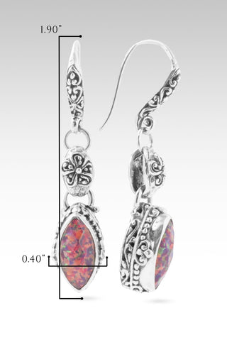 Shake Up All Traditions Earrings™ in Red Ember Simulated Opal - Bali Wire - only found at SARDA™