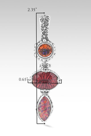 Shake Up All Traditions Pendant™ in Berrylicious™ Mystic Quartz, Red Ember Simulated Opal & Ardent™ Mystic Topaz - Multi Stone - only found at SARDA™
