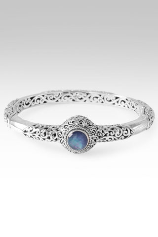 Share His Love Bangle Bracelet™ in Blue Sapphire Mother of Pearl Quartz - Bangle - only found at SARDA™