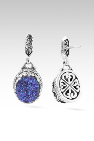 Somebody's Child Earrings™ in Peacock Purple Green™ Drusy - Stud Dangle - only found at SARDA™