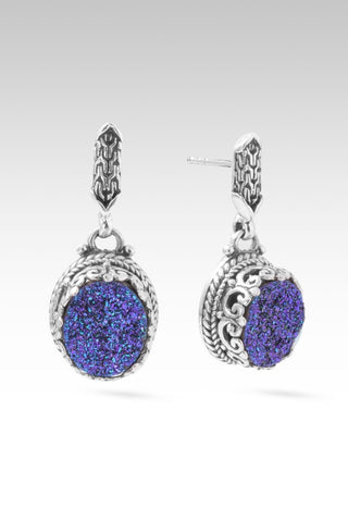 Somebody's Child Earrings™ in Peacock Purple Green™ Drusy - Stud Dangle - only found at SARDA™