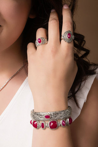 Speak Truth Ring™ in Red Currant Quartz - Statement - only found at SARDA™