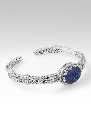Spirit of Living God Cuff Bracelet™ in Lapis Carved Swirl - Cuff - only found at SARDA™