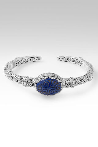 Spirit of Living God Cuff Bracelet™ in Lapis Carved Swirl - Cuff - only found at SARDA™