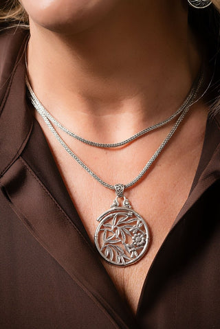 Spiritual Radiance Pendant™ in Bamboo & Leaves - Pendant - only found at SARDA™