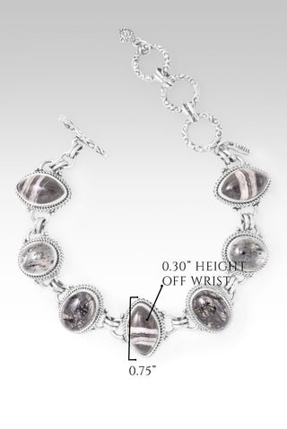 Splendor & Majesty Bracelet™ in Black Zebra Jasper, Black Tourmalinated Quartz & Sagenitic Quartz - Multi Stone - only found at SARDA™
