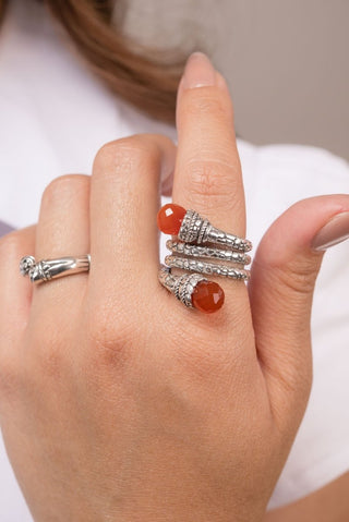 Spread Joy Ring II™ in Carnelian - Bypass - only found at SARDA™