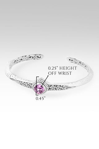 Spread Kindness Like Wildflowers Cuff™ in Light Pink Lab Created Sapphire - Cuff - only found at SARDA™