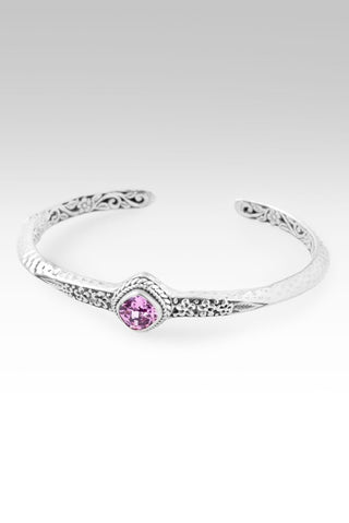 Spread Kindness Like Wildflowers Cuff™ in Light Pink Lab Created Sapphire - Cuff - only found at SARDA™