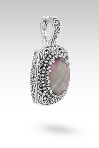 Spread News of Grace Pendant™ in Rainbow Champagne Mother of Pearl Quartz - Single Stone - only found at SARDA™
