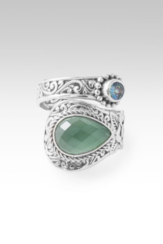 Spread News of Grace Ring™ in Green Quartz & Bali Crush™ Mystic Topaz - Bypass - only found at SARDA™