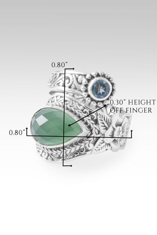 Spread News of Grace Ring™ in Green Quartz & Bali Crush™ Mystic Topaz - Bypass - only found at SARDA™