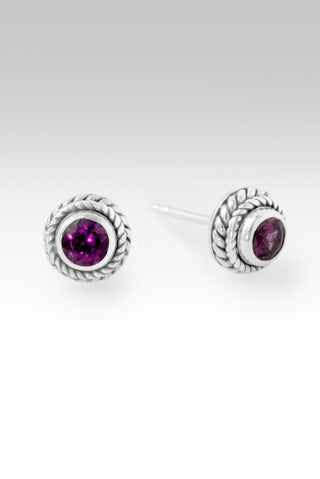 Stength, My Weakness Earrings™ in Purple Garnet - Stud - only found at SARDA™