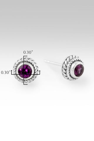 Stength, My Weakness Earrings™ in Purple Garnet - Stud - only found at SARDA™