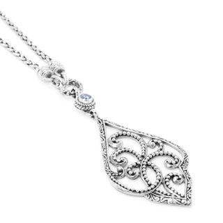Sterling Silver Celestial Blue™ Mystic Moissanite Round Neckalce - Last Chance - only found at SARDA™