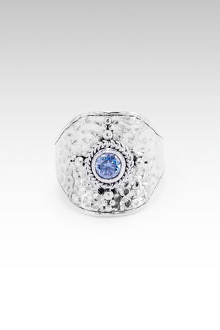 Sterling Silver Celestial Blue™ Mystic Moissanite Round Ring™ - Last Chance - only found at SARDA™