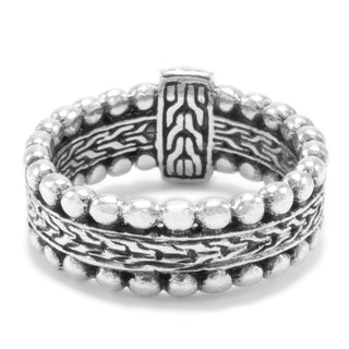 Sterling Silver Chainlink And Hammered Ring™ - Last Chance - only found at SARDA™