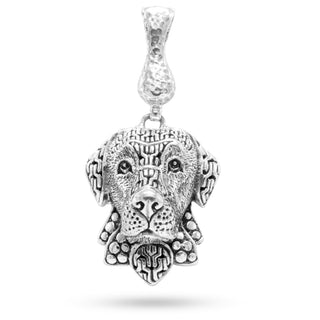 Sterling Silver Chainlink & Watermark Labrador Pendant With Magnetic Enhancer Bail™ - Last Chance - only found at SARDA™
