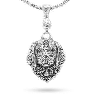 Sterling Silver Filigree Beagle Pendant With Magnetic Enhancer Bail™ - Last Chance - only found at SARDA™